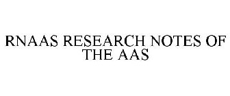 RNAAS RESEARCH NOTES OF THE AAS