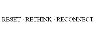 RESET · RETHINK · RECONNECT