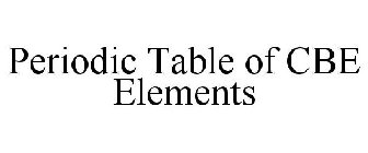 PERIODIC TABLE OF CBE ELEMENTS