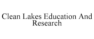 CLEAN LAKES EDUCATION AND RESEARCH