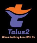 T TALUS2 WHEN NOTHING LESS WILL DO