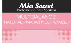 MIA SECRET PROFESSIONAL NAIL SYSTEM MULTIBALANCE NATURAL PINK ACRYLIC POWDER