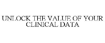 UNLOCK THE VALUE OF YOUR CLINICAL DATA