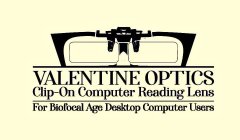 VALENTINE OPTICS CLIP-ON COMPUTER READING LENS FOR BIOFOCAL AGE DESKTOP COMPUTER USERS