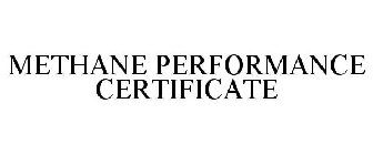 METHANE PERFORMANCE CERTIFICATE