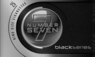 NUMBER SEVEN 7 BLACK SERIES 25 KING SIZE CIGARETTES