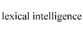 LEXICAL INTELLIGENCE