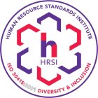 HR HRSI HUMAN RESOURCE STANDARDS INSTITUTE ISO 30415: DIVERSITY & INCLUSION