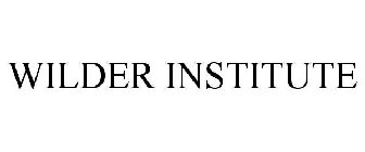 WILDER INSTITUTE