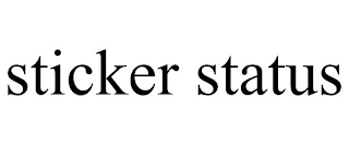 STICKER STATUS
