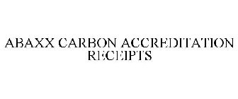 ABAXX CARBON ACCREDITATION RECEIPTS