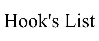 HOOK'S LIST