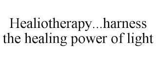 HEALIOTHERAPY...HARNESS THE HEALING POWER OF LIGHT