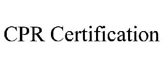 CPR CERTIFICATION