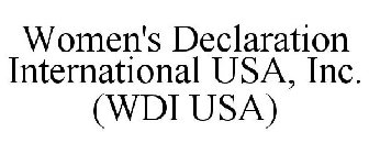 WOMEN'S DECLARATION INTERNATIONAL USA, INC. (WDI USA)