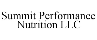 SUMMIT PERFORMANCE NUTRITION LLC