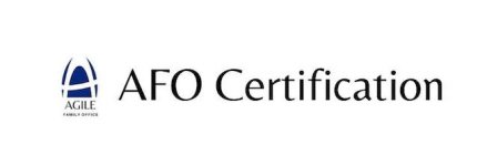 A  AGILE FAMILY OFFICE AFO CERTIFICATION