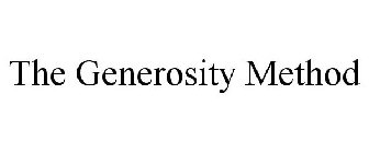 THE GENEROSITY METHOD