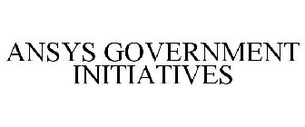 ANSYS GOVERNMENT INITIATIVES