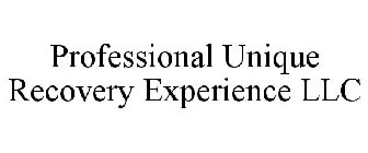 PROFESSIONAL UNIQUE RECOVERY EXPERIENCE LLC