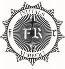 INITIALS NUMBERS F F R R 52 VII