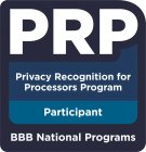 PRP PRIVACY RECOGNITION FOR PROCESSORS PROGRAM PARTICIPANT BBB NATIONAL PROGRAMS
