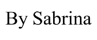 BY SABRINA