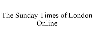 THE SUNDAY TIMES OF LONDON ONLINE
