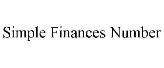 SIMPLE FINANCES NUMBER