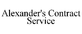 ALEXANDER'S CONTRACT SERVICE