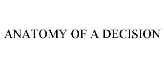 ANATOMY OF A DECISION