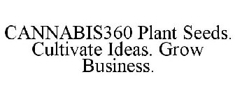 CANNABIS360 PLANT SEEDS. CULTIVATE IDEAS. GROW BUSINESS.