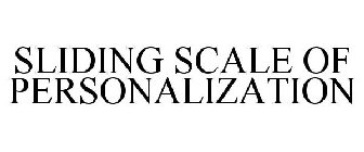 SLIDING SCALE OF PERSONALIZATION