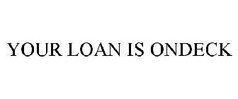 YOUR LOAN IS ONDECK