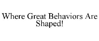 WHERE GREAT BEHAVIORS ARE SHAPED!