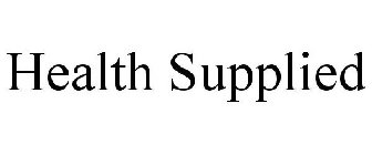 HEALTH SUPPLIED