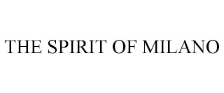 THE SPIRIT OF MILANO