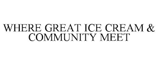 WHERE GREAT ICE CREAM & COMMUNITY MEET