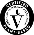 AMERICAN VEGETARIAN ASSOCIATION CERTIFIED PLANT-BASED