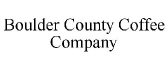 BOULDER COUNTY COFFEE COMPANY