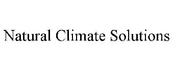 NATURAL CLIMATE SOLUTIONS