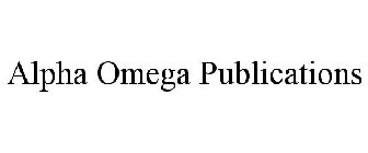 ALPHA OMEGA PUBLICATIONS
