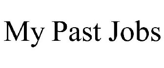 MY PAST JOBS