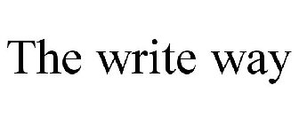 THE WRITE WAY