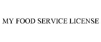 MY FOOD SERVICE LICENSE