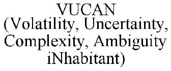 VUCAN - (VOLATILITY, UNCERTAINTY, COMPLEXITY, AMBIGUITY INHABITANT)