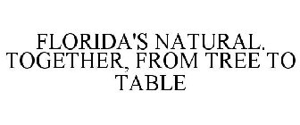 FLORIDA'S NATURAL. TOGETHER, FROM TREE TO TABLE