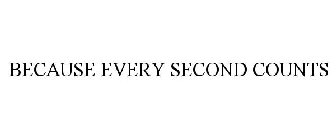 BECAUSE EVERY SECOND COUNTS