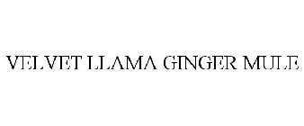 VELVET LLAMA GINGER MULE