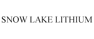 SNOW LAKE LITHIUM